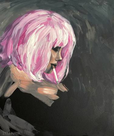 Original Expressionism Women Painting by Zelena Svitlana