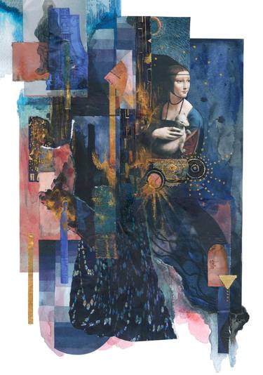 Original Figurative Women Collage by Dominique Hazell