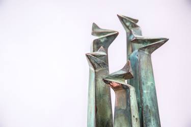 Original Abstract World Culture Sculpture by Jesus Valencia