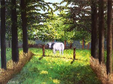 Original Impressionism Cows Paintings by Chantal Durham-Bogers
