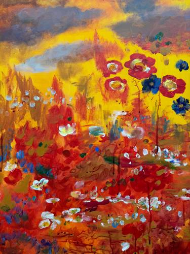 Original Abstract Expressionism Abstract Painting by Elena Stauffer