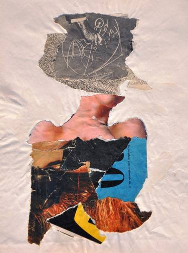 Original Art Deco Portrait Collage by Tonino Gottarelli