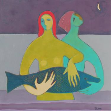 Original Contemporary Women Painting by Tatjana Auschew