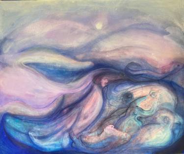 Original Abstract Seascape Painting by Azra Subasic