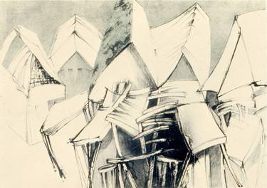 Original Expressionism Architecture Printmaking by Barbara Mcphail
