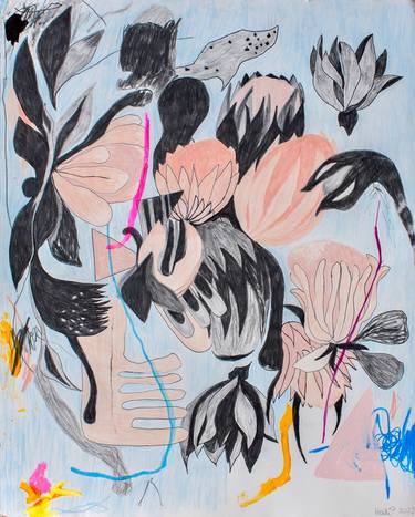 Original Abstract Botanic Drawings by Heidi P