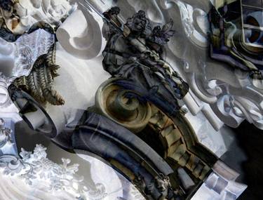 Original Abstract Architecture Mixed Media by Claudio Boczon