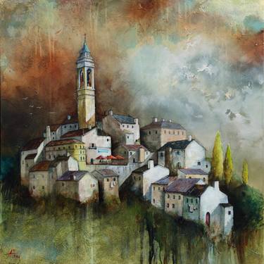 Original Fine Art Cities Painting by Keith Kitt Athay