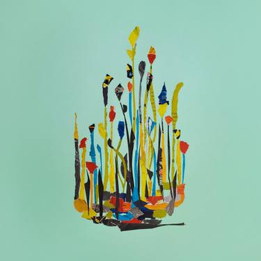 Original Abstract Floral Collage by Marina Geipel