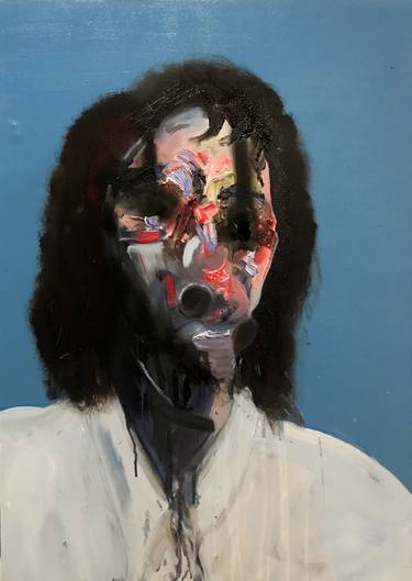 Original Abstract Portrait Painting by Mehmet Ali Yildiz