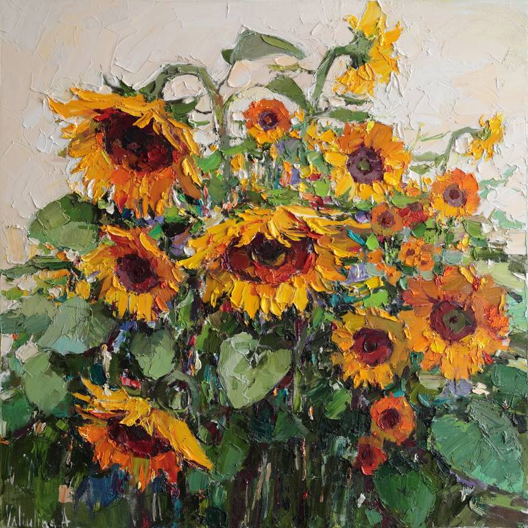 Original Impressionism Floral Paintings by Anastasiia Valiulina