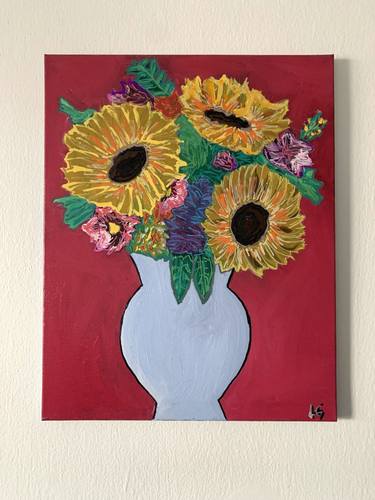 Original Contemporary Floral Painting by Alan Goris