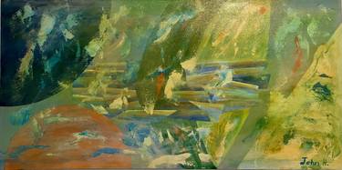 Original Abstract Expressionism Abstract Painting by John Hantoumakos