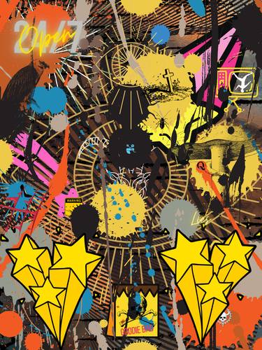 Original Expressionism Abstract Mixed Media by Warren Wayne