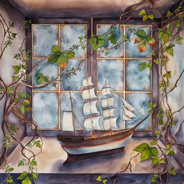 Original Conceptual Still Life Painting by Delnara El