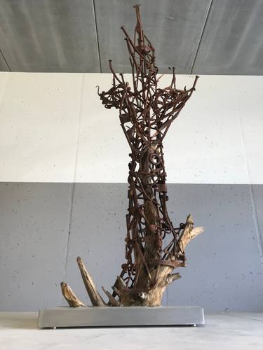 Original Abstract Expressionism Nature Sculpture by Andrea Borga