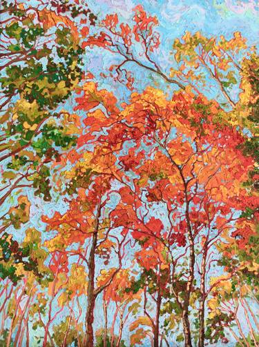 Original Abstract Expressionism Landscape Paintings by Natalia Bessmertnova