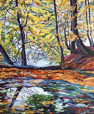 Print of Expressionism Tree Paintings by Natalia Bessmertnova