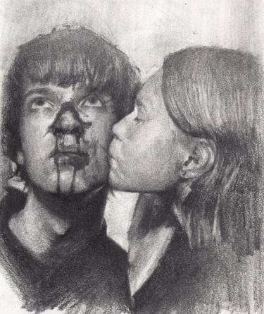 Original Realism People Drawing by Taras Bedratyi