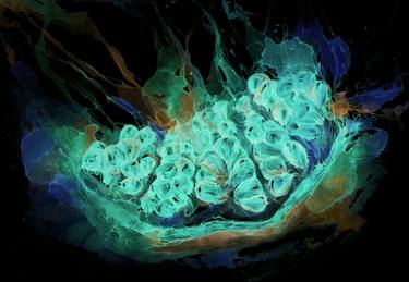 Original Abstract Expressionism Food Digital by Rina Garon