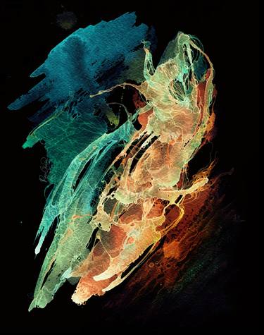 Original Abstract Classical mythology Digital by Rina Garon