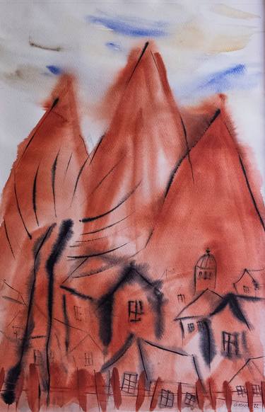 Original Abstract Expressionism Abstract Painting by Gurduza Ana