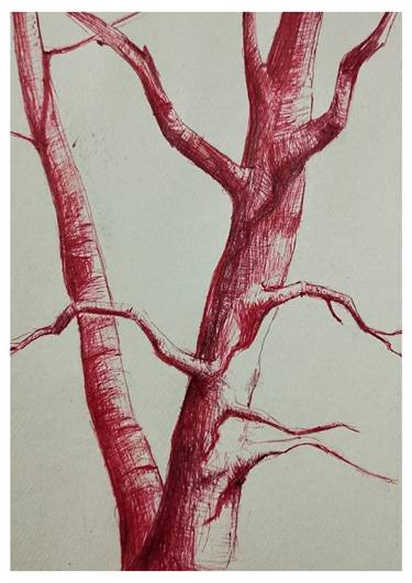 Original Abstract Expressionism Landscape Drawings by Fareeha Waseh