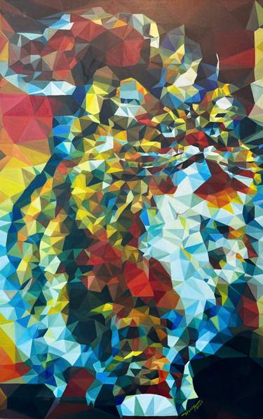 Original Art Deco Animal Painting by Thuy Nguyen