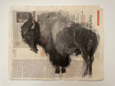 Original Expressionism Animal Drawing by Polina Akh