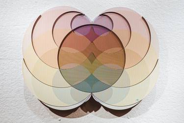 Original Abstract Geometric Mixed Media by Decheng Cui