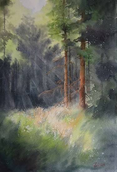 Original Contemporary Landscape Painting by Oksana Duchenchuk