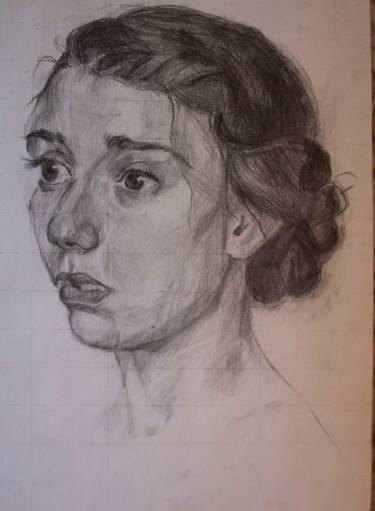Original Realism Men Drawing by Arina Cazac