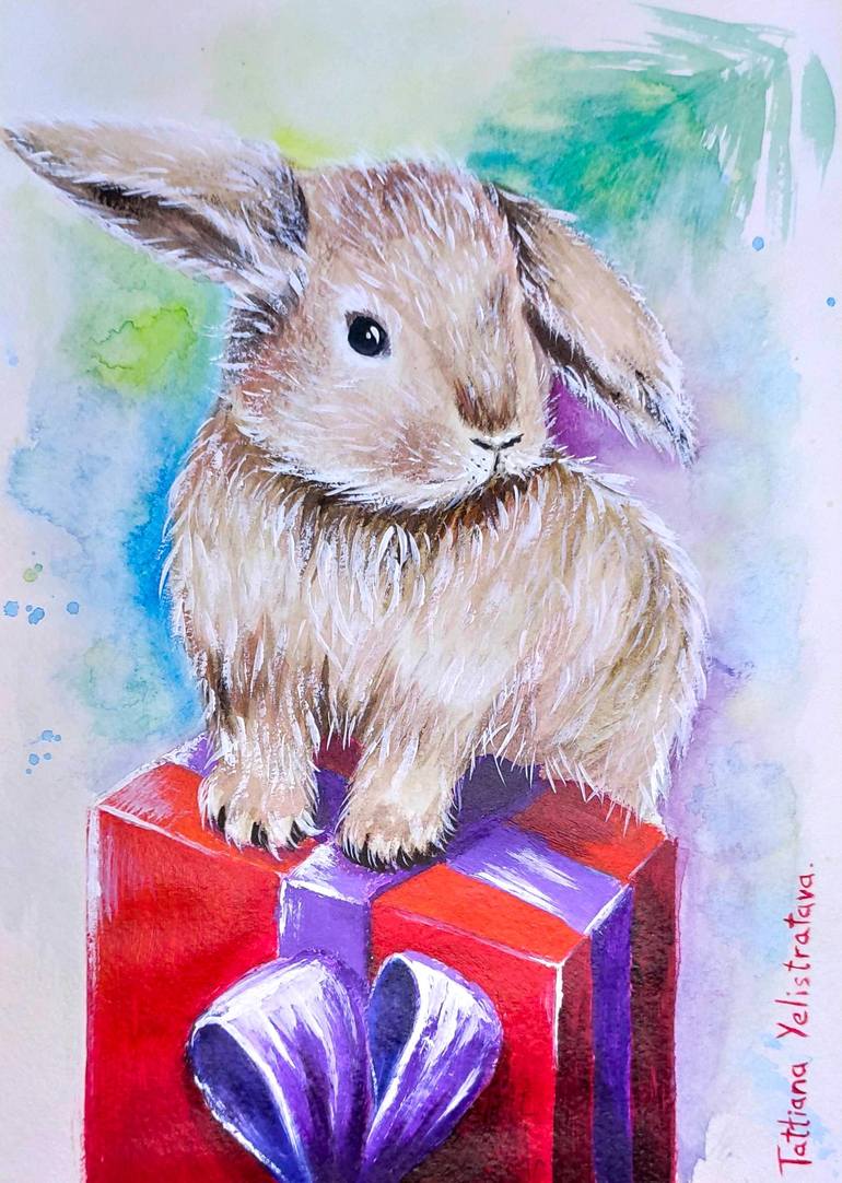 Original Fine Art Animal Paintings by Tatsiana Yelistratava