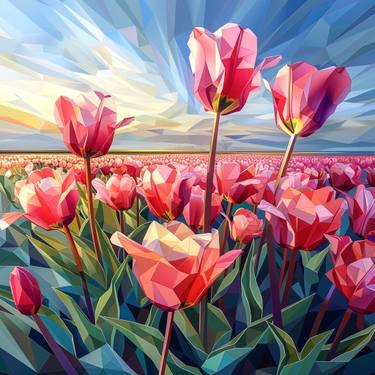 Original Abstract Landscape Digital by Maria Tuzhilkina
