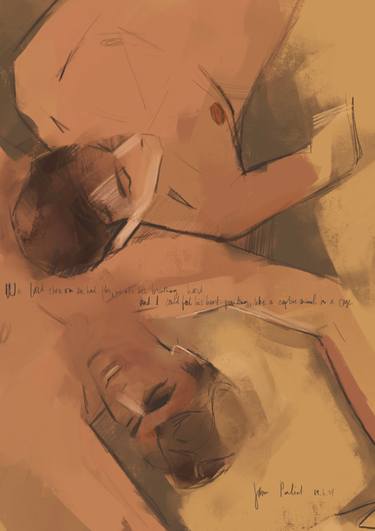 Original Photorealism Erotic Drawing by James Pouliot