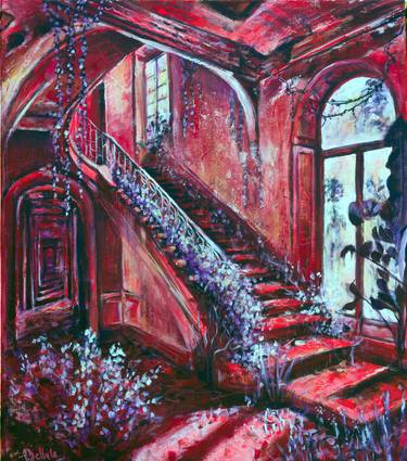 Original Contemporary Architecture Painting by Bellule Art