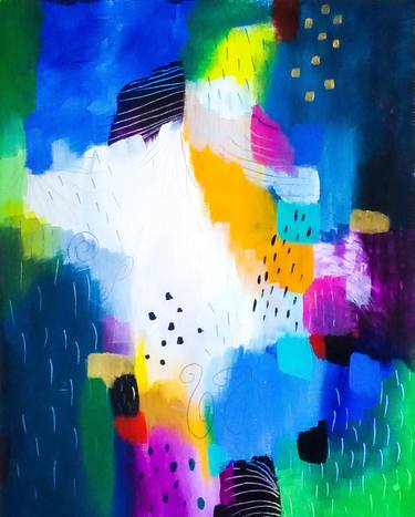 Original Abstract Expressionism Abstract Paintings by Dijana Kovacevic