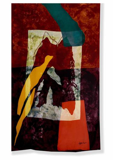 Original Abstract Expressionism Abstract Printmaking by Janine Saul