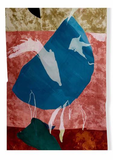 Original Abstract Expressionism Abstract Printmaking by Janine Saul