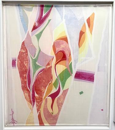 Original Abstract Nature Printmaking by Janine Saul