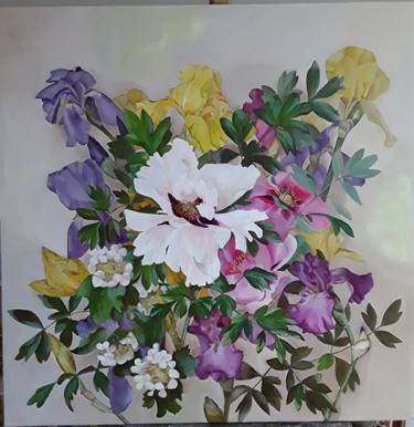 Original Fine Art Floral Painting by Tetyana Dolganova
