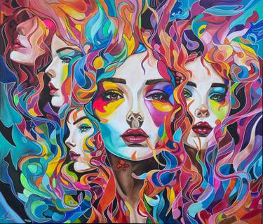 Original Abstract Expressionism Women Painting by Sabrina Seck