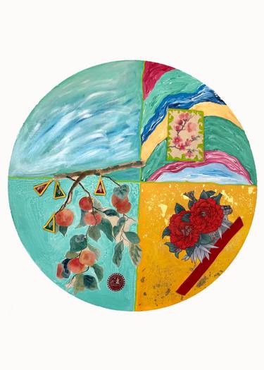 Original Abstract Expressionism Abstract Mixed Media by Hong Nguyen