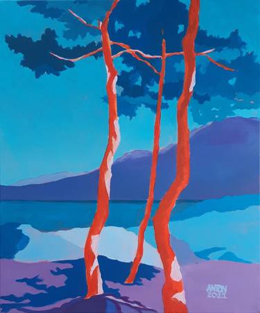 Original Expressionism Tree Paintings by Anton Paul Patrick Stürtzer
