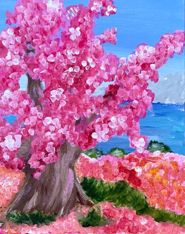 Original Impressionism Tree Painting by Anastasia Beane