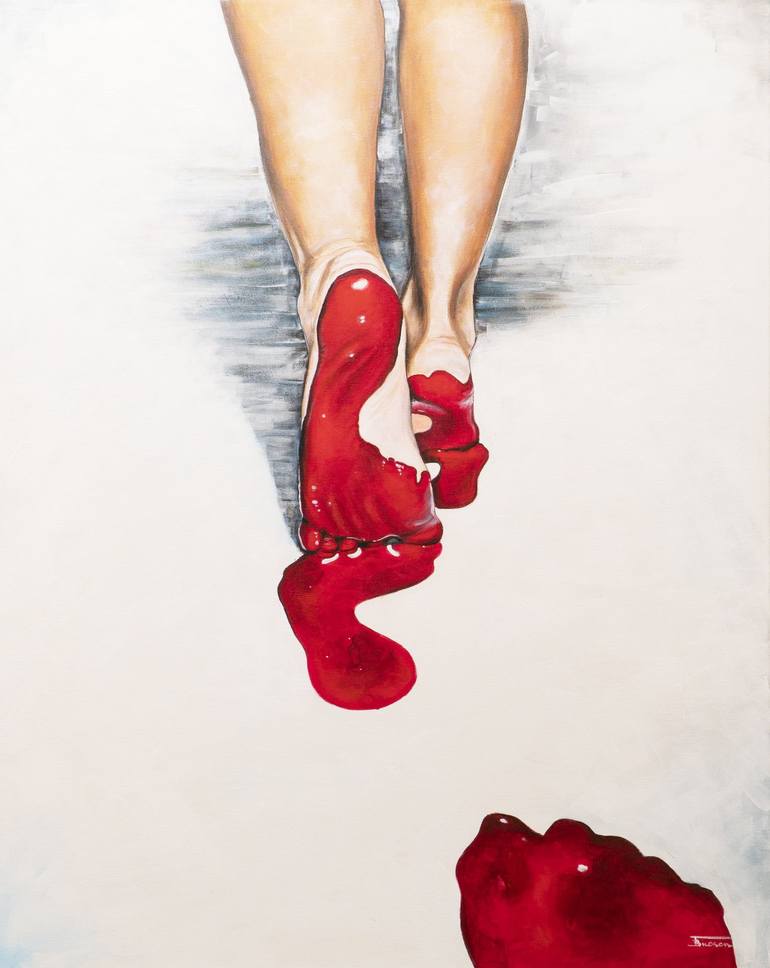 Footprint painting discount