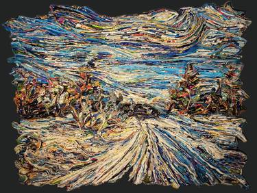 Original Abstract Nature Mixed Media by Plastic Valla
