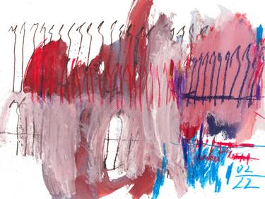 Original Abstract Expressionism Abstract Drawings by Snezhana Denis