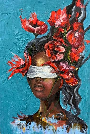 Original Contemporary Fantasy Mixed Media by Mokhinur Fakhri