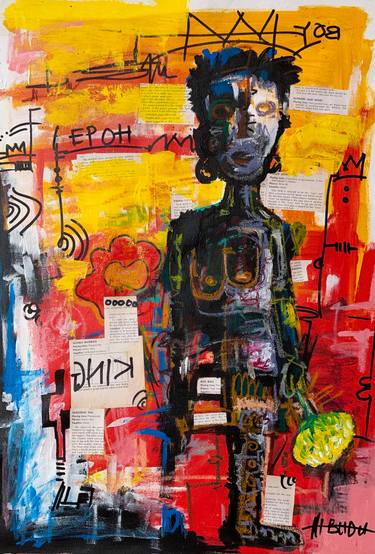 Original Figurative Love Paintings by Ernest Budu